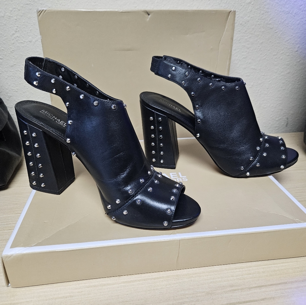 Michael Michael Kors Astor Open Toed Leather Heel - image 5